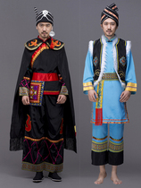 Sichuan Yi ethnic clothing ethnic minority clothing male hulusi playing adult Guangxi Zhuang performance Miao ethnic Bai ethnic group