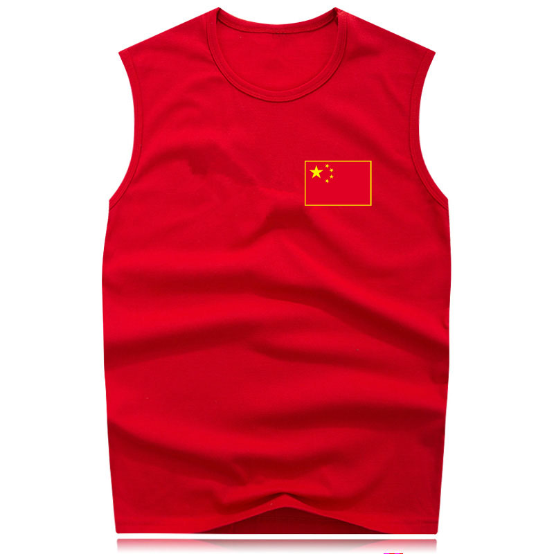 Thể thao vest bông tinh khiết dưới thể dục thở tay t-shirt nam rộng gánh vác vest mùa hè trẻ phiên bản lỏng lẻo