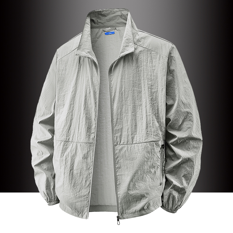 2026 New Sun Protection Jacket for Men, Summer Thin Loose Versatile Stand Collar Casual Large Size Workwear Jacket for Men 2026 New Sun Protection Jacket for Men, Summer Thin Loose Versatile Stand Collar Casual Large Size Workwear Jacket for Men