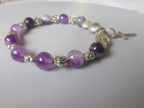 Бутик по внешней торговле натуральные аметист тибетские серебряные рыбы роза Розовая роза