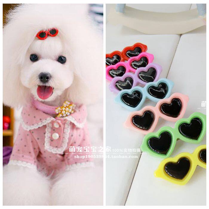 Small glasses Sunglasses hairpin Pet hairpin Teddy bear Yorkshire Maltese dog hairpin