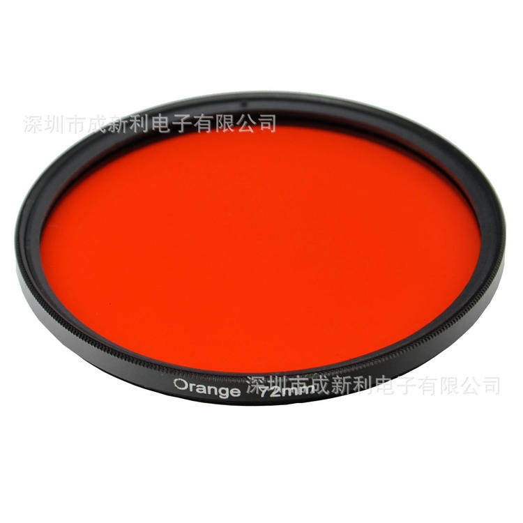 72mm Orange Filter Panchromatic Filter Color Filter Monocular Filter Color Filter Orange
