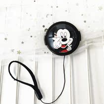 Cartoon lens cover Melody Sesame Street Mickey little devil convex M50 200D protective cover 58 52mm49