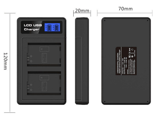 NP-FW50 dual charge LCD LCD charger for Sony a7 a5000a6300 camera battery dual seat charge