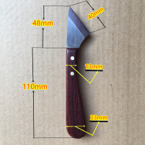  White steel horizontal hand knife Blade steel bevel knife Digging spoon cutting knife Woodworking engraving wood DIY hand tools