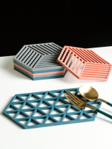 Coaster plate heat insulation mat PVC waterproof plastic household anti-scalding heat-resistant Nordic dining table mat bowl dinner plate dish mat