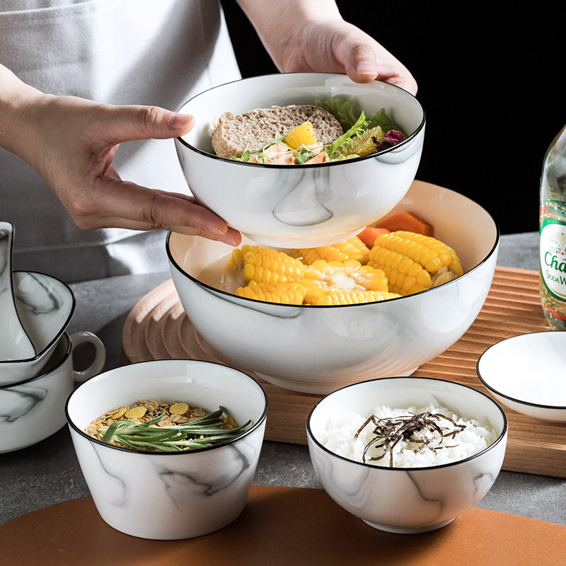 Bowl Dorm Room With Student Creative Personality Home Han Prints Wind Eurostyle Home Single Small Bowl Large Bowl of Bubbly Noodle Bowl