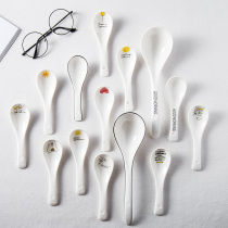 Small soup spoon Small spoon creative net celebrity ceramic household Japanese cute spoon Sheng spoon large long-handled rice spoon