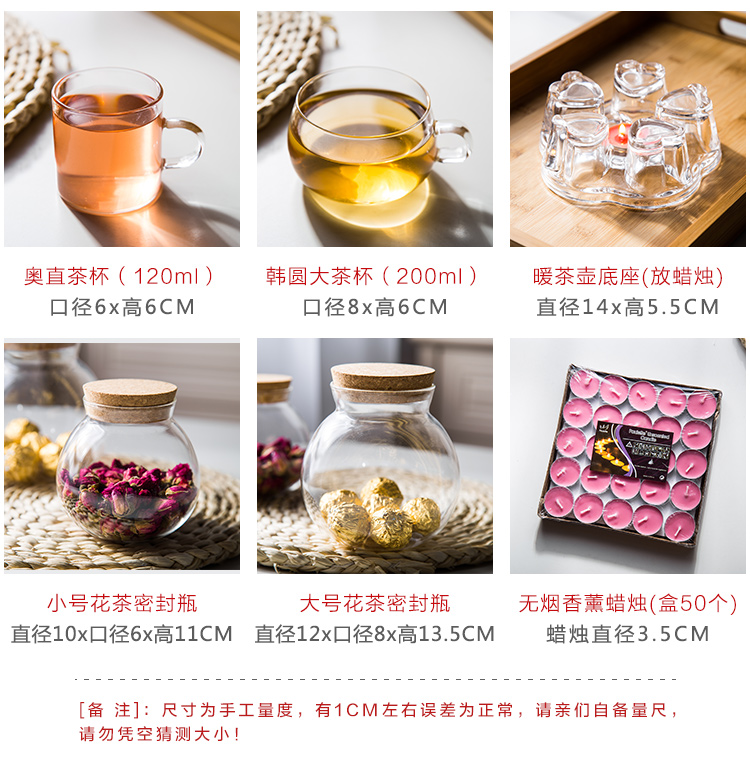 Hoa ấm trà hoa tách trà chiều trà đặt nhà trái cây nến chịu nhiệt hoa ấm trà bộ ấm chén cao cấp