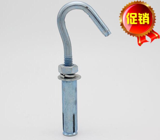 Galvanized expansion hook with hook expansion screw iron ceiling hook hook expansion tube hook M6 M8 M10 M12