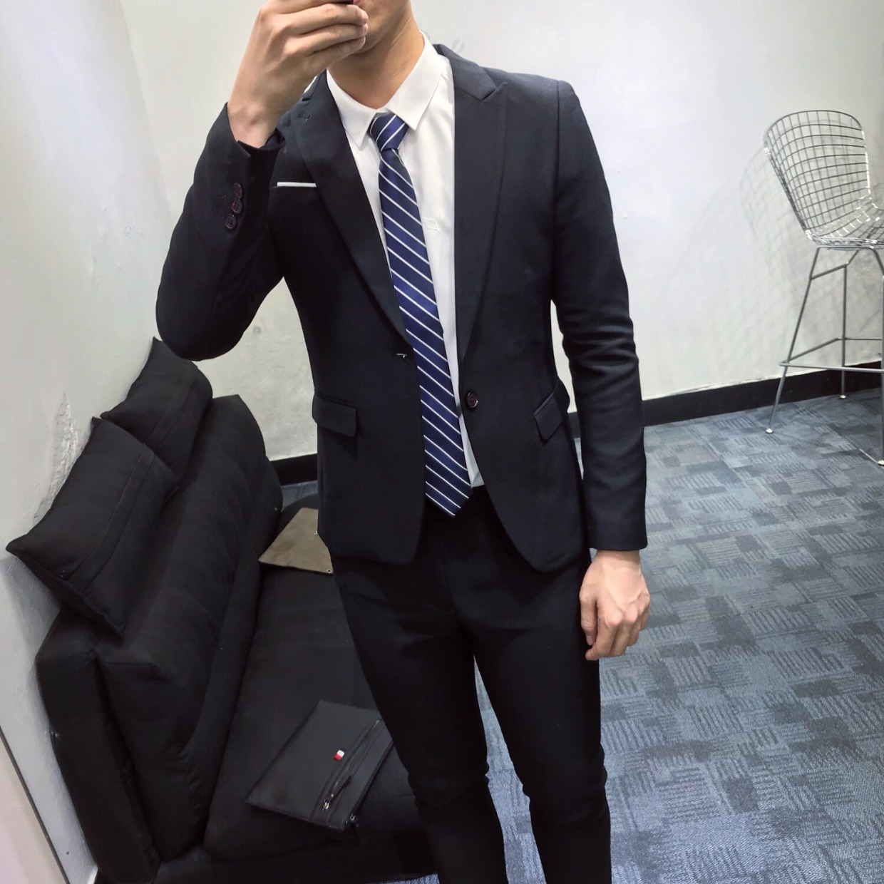 Thời trang cao cấp mới Anh phù hợp với bộ vest nam phiên bản Hàn Quốc của bộ đồ thanh niên hoang dã tự tu quần sooc nam