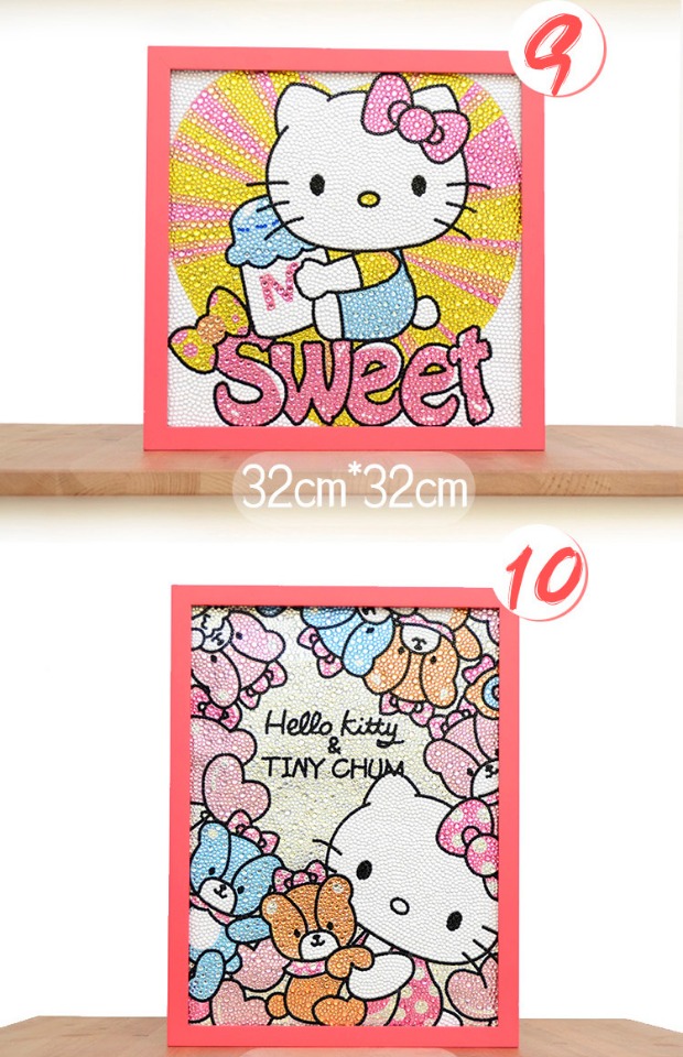 2018 New Hello Kitty hellokitty kim cương khâu sơn với phim hoạt hình gạch kim cương khoan trẻ nhỏ - Công cụ & phụ kiện Cross-stitch tranh thêu chữ thập phong cảnh khổ lớn