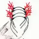 Несветящаяся повязка на голову из оленьих рогов красная