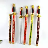 Жирная зона горячая распродажа самурайского ножа детская игрушка деревянная самурайская меч храм фея распродажа зеленый дракон -меч Телескопическая золотая обруча