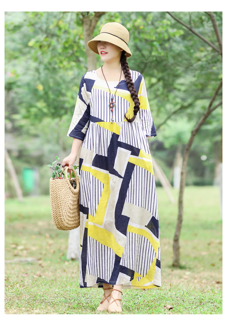 Robe femme en Coton et lin - Ref 3328623 Image 73