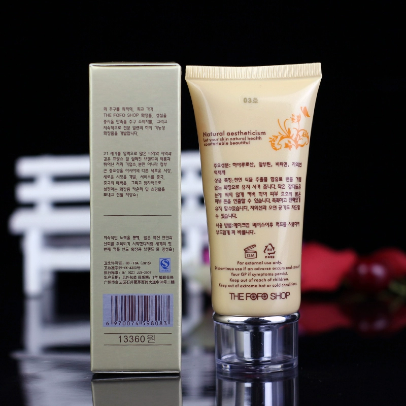 Authentic BB cream the fofo shop chống mồ hôi nước trang điểm che khuyết điểm lỗ chân lông dạng lỏng mạnh mẽ giữ ẩm