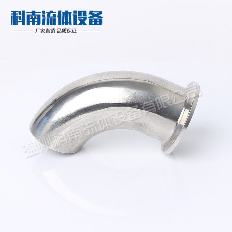 Conan Fluid recommends stainless steel 304 sanitary welded 90 degree stamping inside and outside polished single card elbow
