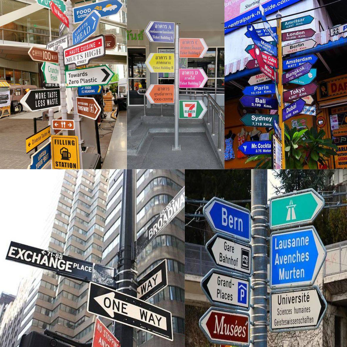 Outdoor Finger Road Signs Guide Cards New Triage Net Red Signs Standing Scenic Spot Signs Guide Cards Guide Cards-Taobao