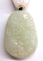 hemo jade yu mineral raw materials brave pendant with Jade chain 3 6*52cm