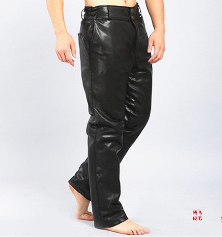 Pantalon cuir homme droit pour hiver - Ref 1477011 Image 13