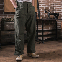  NON STOCK RETRO OG107 LOOSE straight overalls Vietnam war military trousers HIGH waist pants bread pants men and women