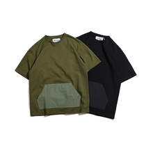  ReticleMade Japanese retro solid color loose-shouldered Yu Wenle tooling short-sleeved T-shirt men and women Ami kachi