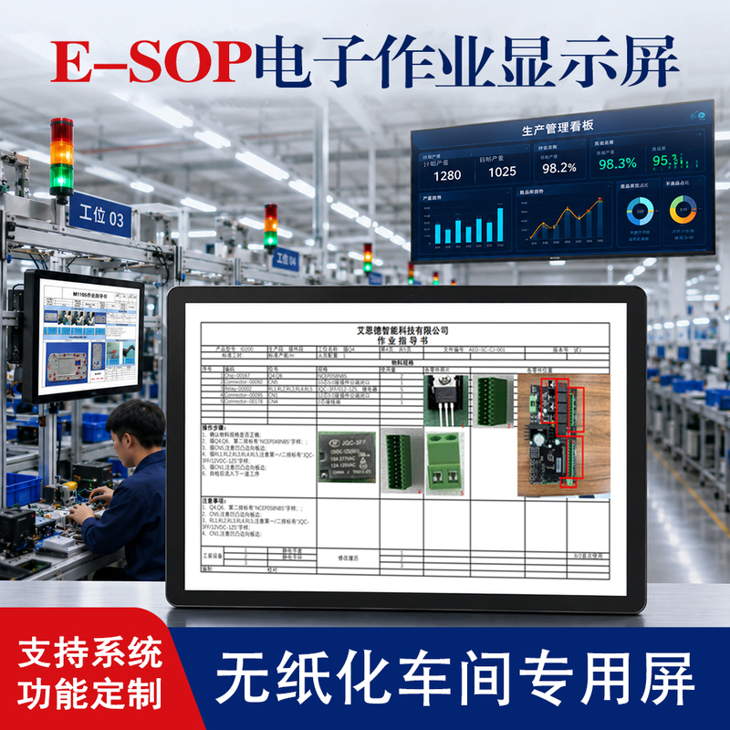 Workstation Touch Screen Sop (Standard Operating Procedure) Instruction Manual Display Screen Production Line Industrial Tablet Workshop Process Diagram Management System Workstation Touch Screen Sop (Standard Operating Procedure) Instruction Manual Display Screen Production Line Industrial Tablet Workshop Process Diagram Management System