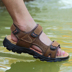 Jin Ge Camel sandal nam da mùa hè giày nam da lộn giày đi biển giày lười nam hàng hiệu Sandal
