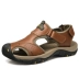 Jin Ge Camel Sandals Giày da nam Baotou Beach 2018 Mùa hè Da mới Giày thoáng khí ngoài trời giày  nam Sandal