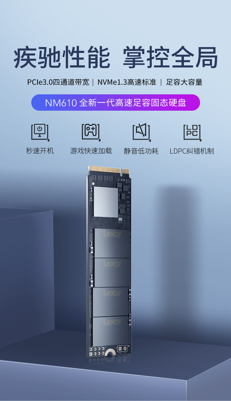 雷克沙 NM610 固态硬盘 500GB M.2接口(NVMe协议) 图5