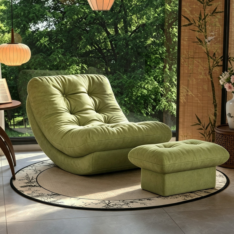 Moon Rocking Chair Balcony Home Leisure Lazy Sofa Chair Living Room Recliner Adult Sleeping Single Sofa Chair