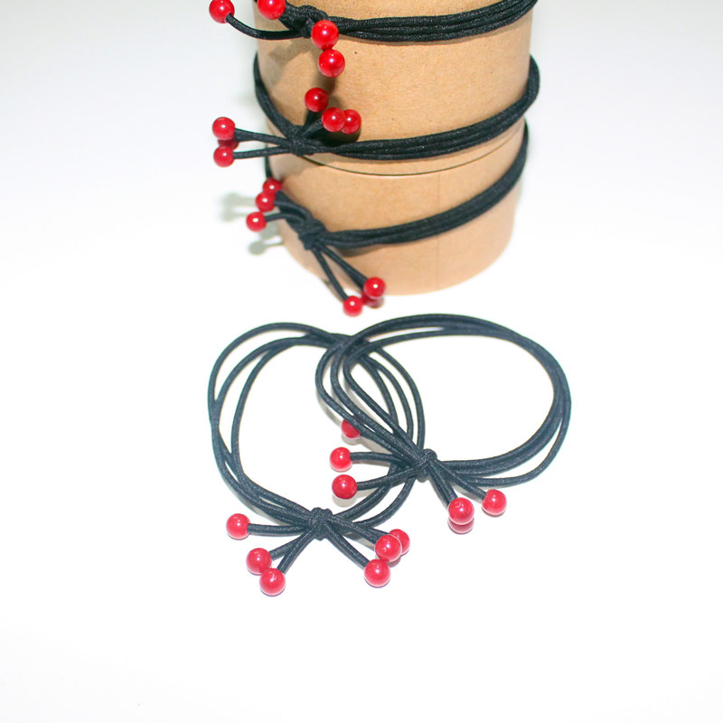 South Korea tie hair rubber band hair accessories high elastic hair ring hair ring simple hair band head flower tie ponytail leather headgear