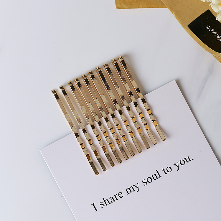 Japanese and Korean gold browse sea clip with reconstructive metal hair clamp and hair wave small hair clip