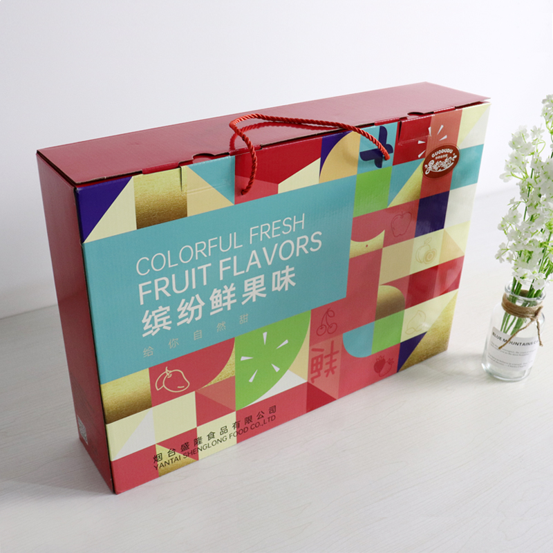 Colorful fresh fruit gift box strawberry dried yellow peach dried apricot dried cherry dried apple dried spree gift box preserved fruit