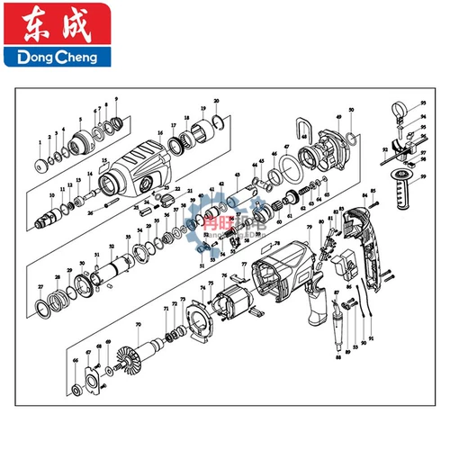DCA Dongcheng Z1C-FF05-26 Ударный буриль светового типа электрический молоток аксессуаров