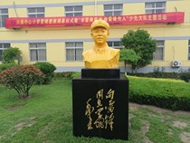 Glass steel Lei Feng statue Top  Indies Sculpture Revolutionary Heroes Campus Wen Culture Famous Characters Imitation Bronze Statue Pendulum