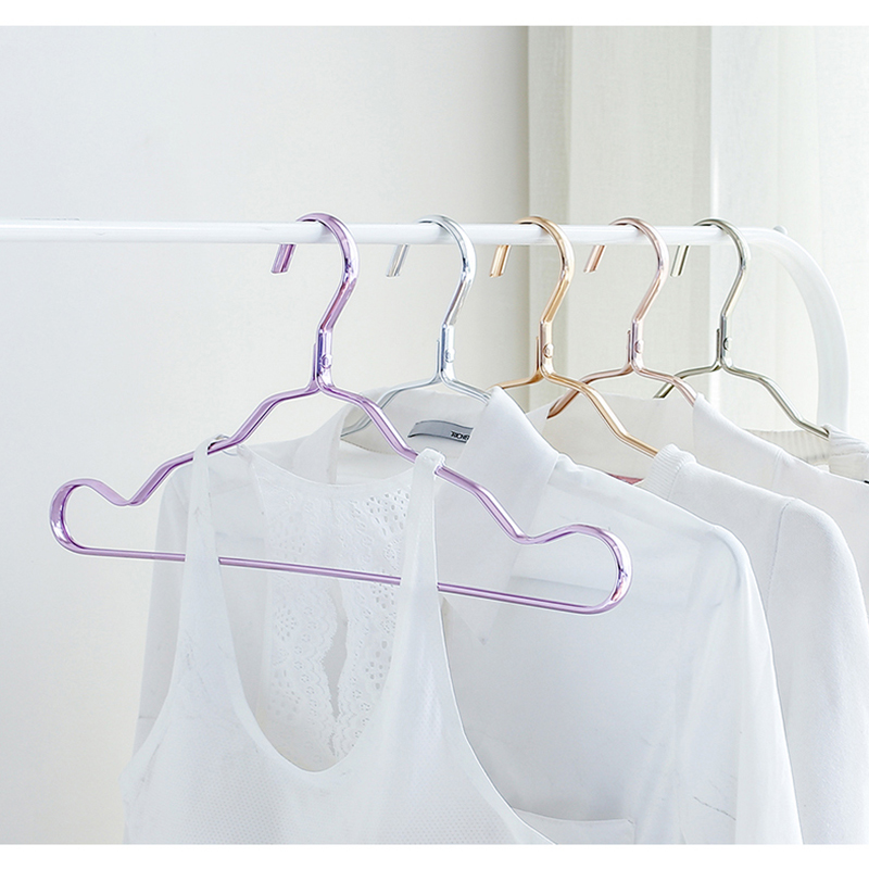 Space aluminum alloy drying rack seamless hanger stainless steel clothes rack windbreaker hanging household non-slip hanger