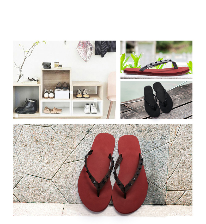 Comfort Rivet mùa hè nhẹ dép xỏ ngón giày dép nam và dép không trơn đế dép nam đi biển - Dép dép nam hàng hiệu