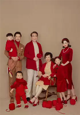 2020 new children's photography clothing photo studio photo family portrait six parent-child outfit Korean fashion Chinese style