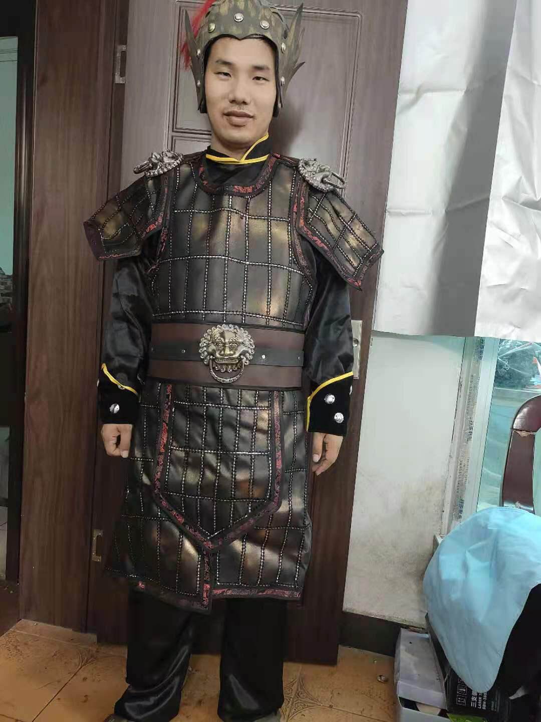 Китайцы одежда наборы 租黑色【将军】铠甲盔甲学生运动会年会走秀七夕年会话剧演出