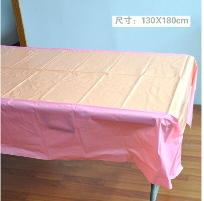 INS Wind Pink Birthday Party Wedding Disposable Rectangular PVC Tablectable Cloth Table Decoration Arrangement Little Fresh