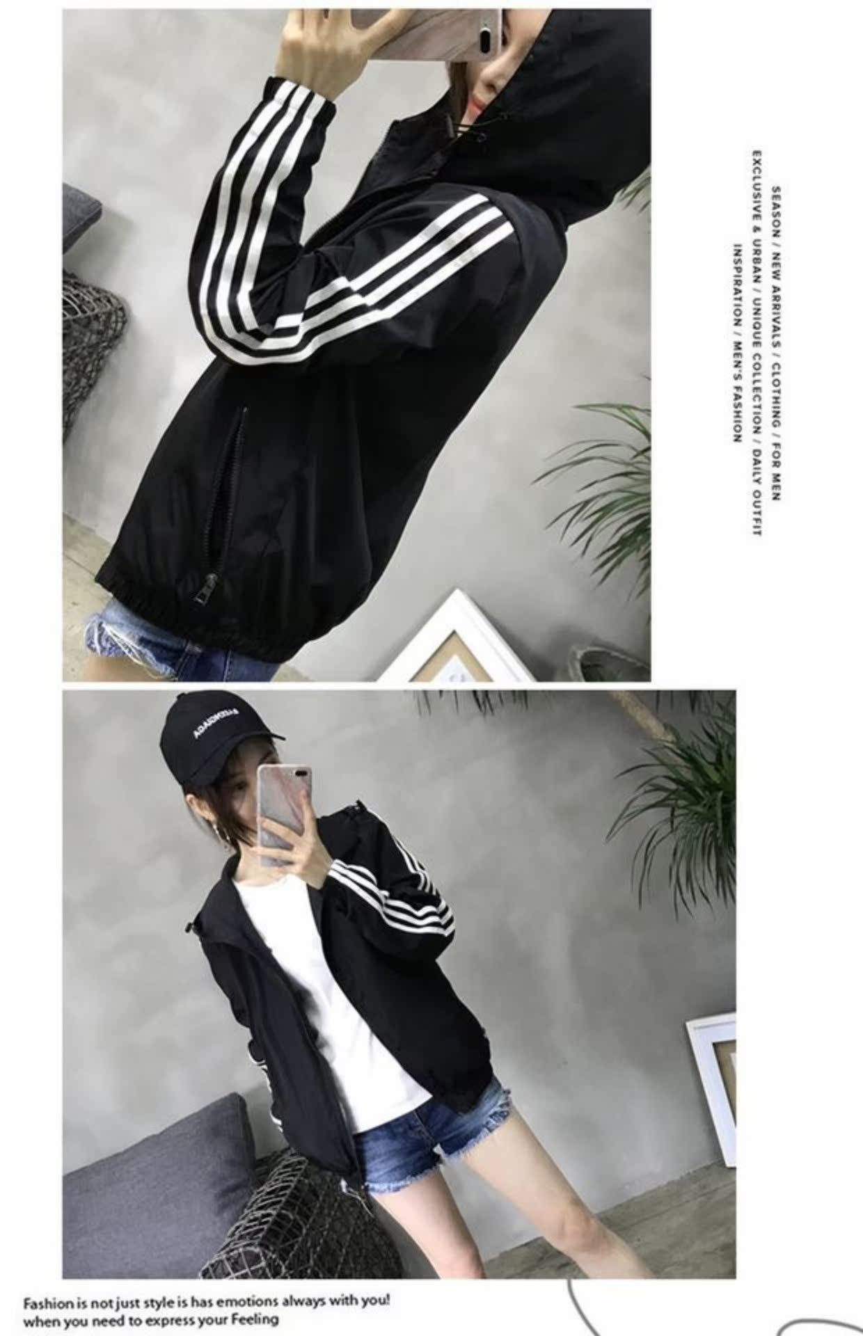 Cặp đôi bf phong cách Harajuku áo ngắn nữ 2018 thủy triều mùa xuân và mùa thu mới mặc áo sơ mi thể thao sinh viên Hàn Quốc hoang dã áo khoác chống nắng nữ