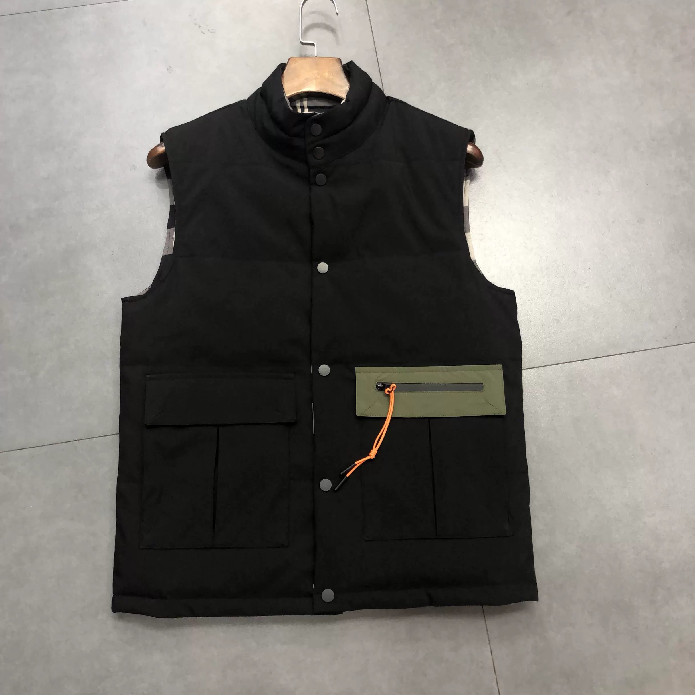 2019 thu đông nam đẹp trai vest vest thời thượng hợp thời trang tất cả ấm áp hai mặt mặc đứng cổ áo ghi lê cotton ngựa - Dệt kim Vest