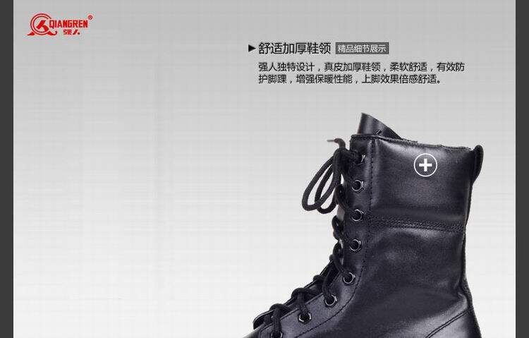 Boots militaires en Première couche de cuir - Ref 1397889 Image 60