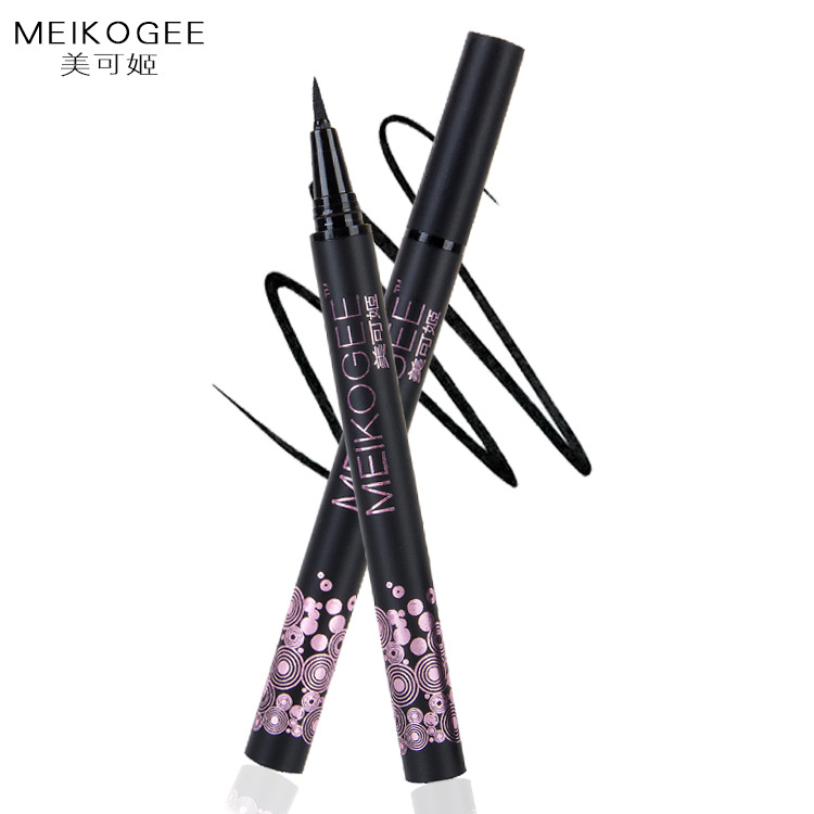 美可姬/meikogee防水酷黑速干滚珠眼线笔液大眼定妆极细硬软头