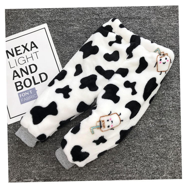 Baby pants autumn and winter thickened double-layer velvet cotton pants can open the crotch male and female baby newborn coral velvet trousers