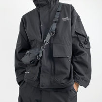 819 backpack Japanese casual shoulder messenger bag men's ins small bag tooling style student female portable mobile phone bag tide brand