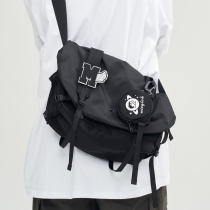 Japanese fashion brand messenger bag men's large capacity functional messenger bag student women's tooling shoulder bag casual backpack ins