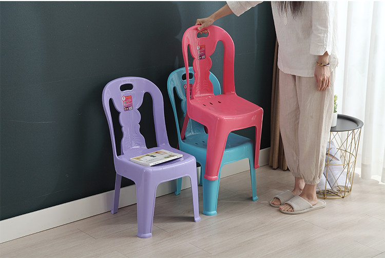 Kindergarten children's backrest Children's chair thickened learning table and chair Baby home baby small bench Dining stool