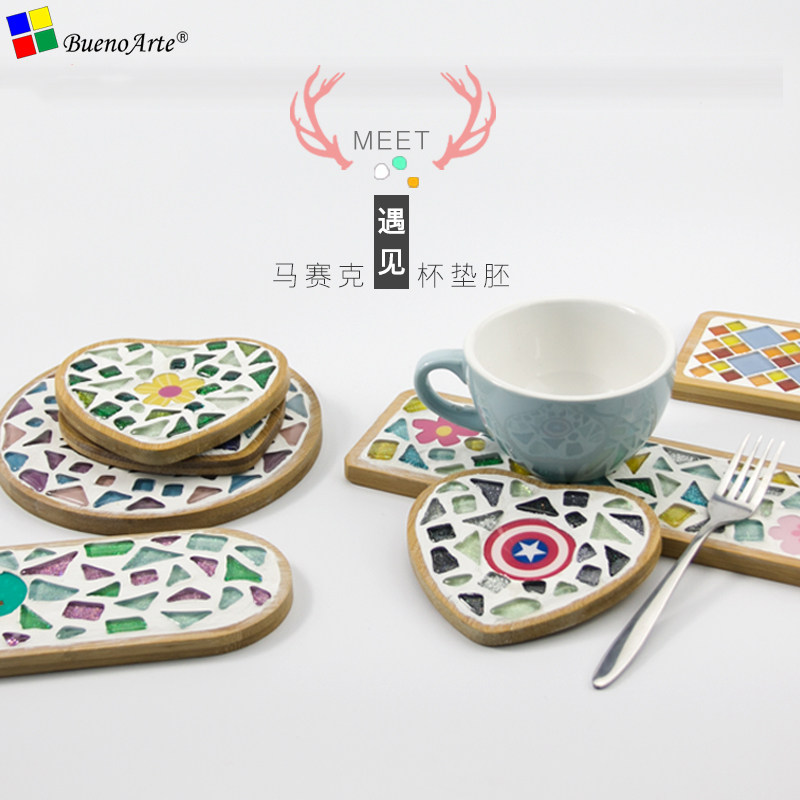 diy mosaic cup mat material bag student hand milk bubble machine time children's puzzle celebration creative gift summer camp